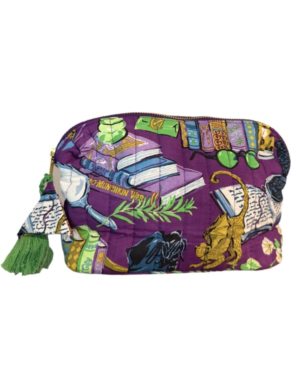 Printfresh Wicked Elphaba Quilted Pouch Makeup Bag Cosmetic Bag Purple NWOT